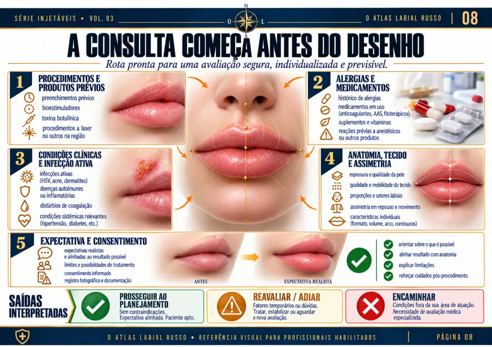 Página real para organizar a consulta inicial