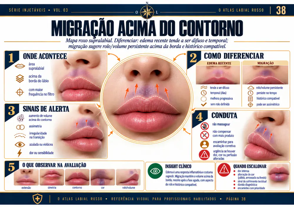 Página real do mapa de migração acima do contorno